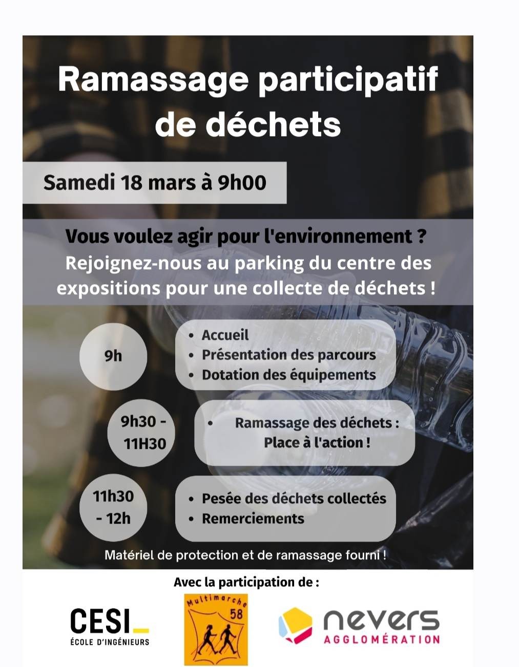 Marche participative de ramassage de déchets