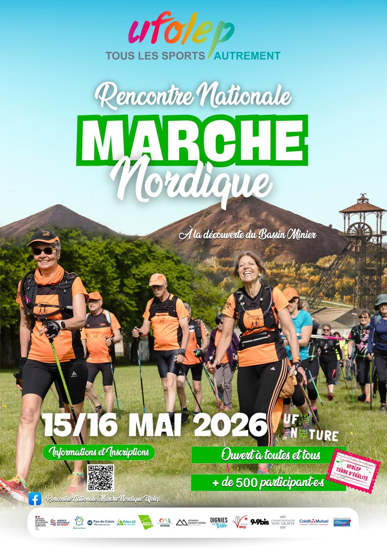 Affiche 4eme rencontre nationale de marche nordique ufolep