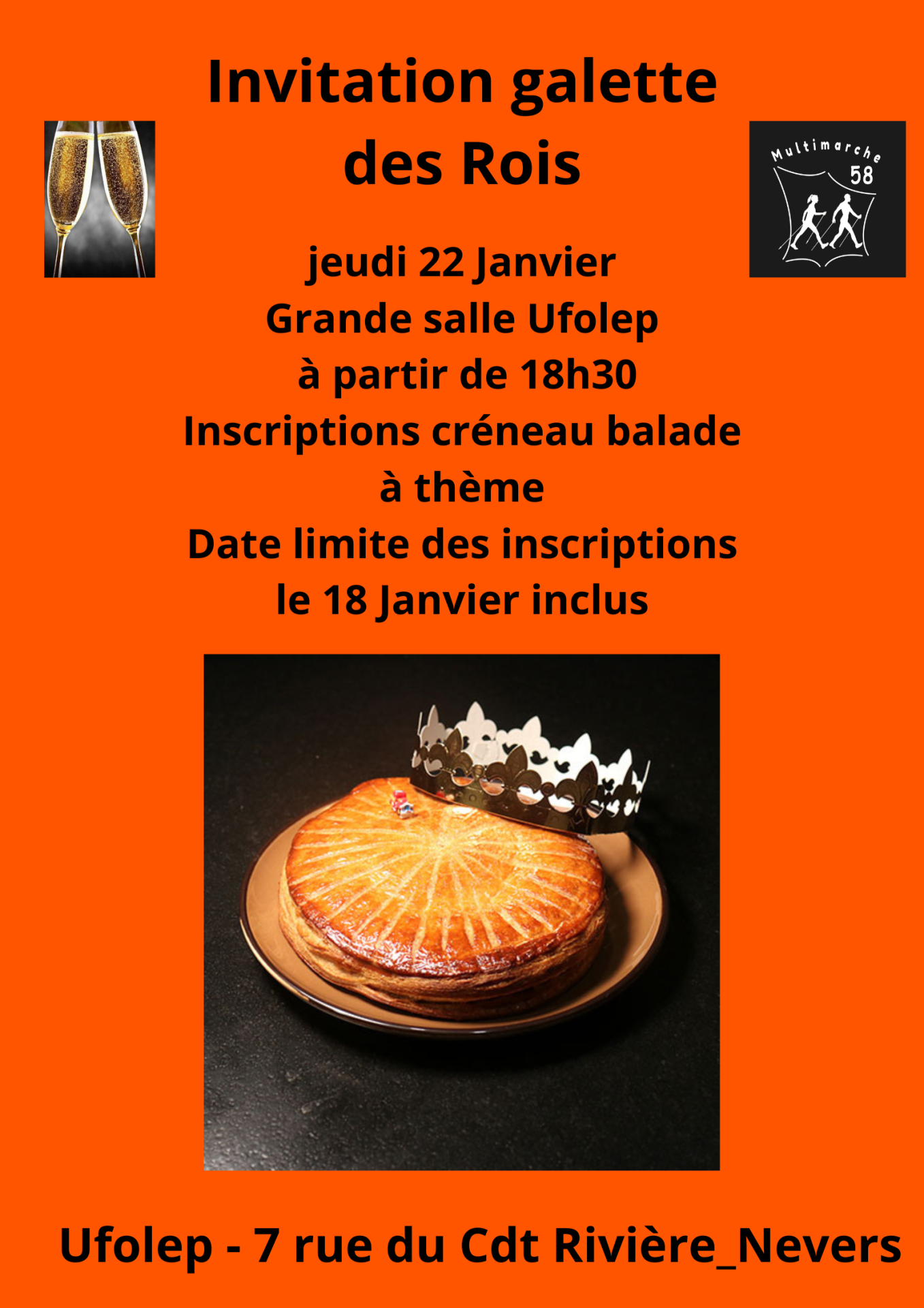 Invitation galette des rois 2026